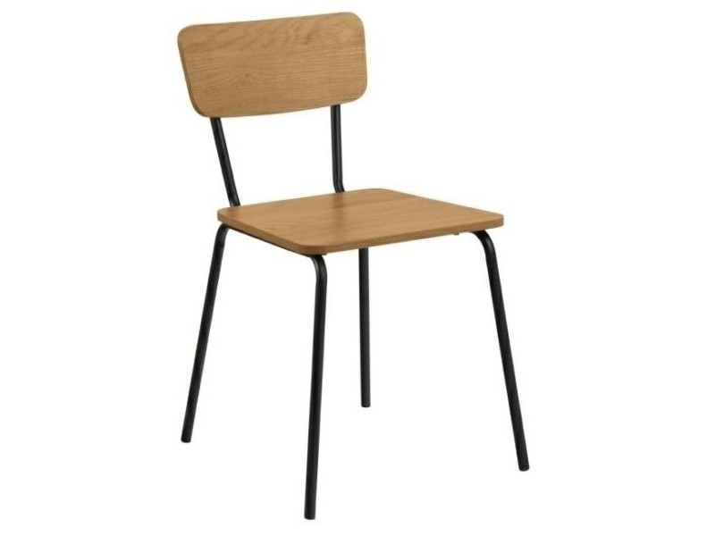 Krzesło Peru dąb/czarne - ACTONA